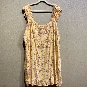 Old Navy Yellow Floral Dress 4X NWOT